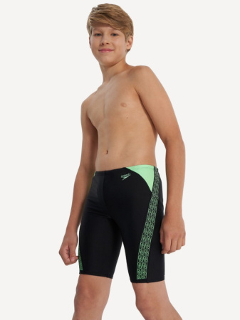 Плавки-шорты Speedo Hyperboom Splice Jammer детские (Детский; 11-12 лет; черный/салатовый)